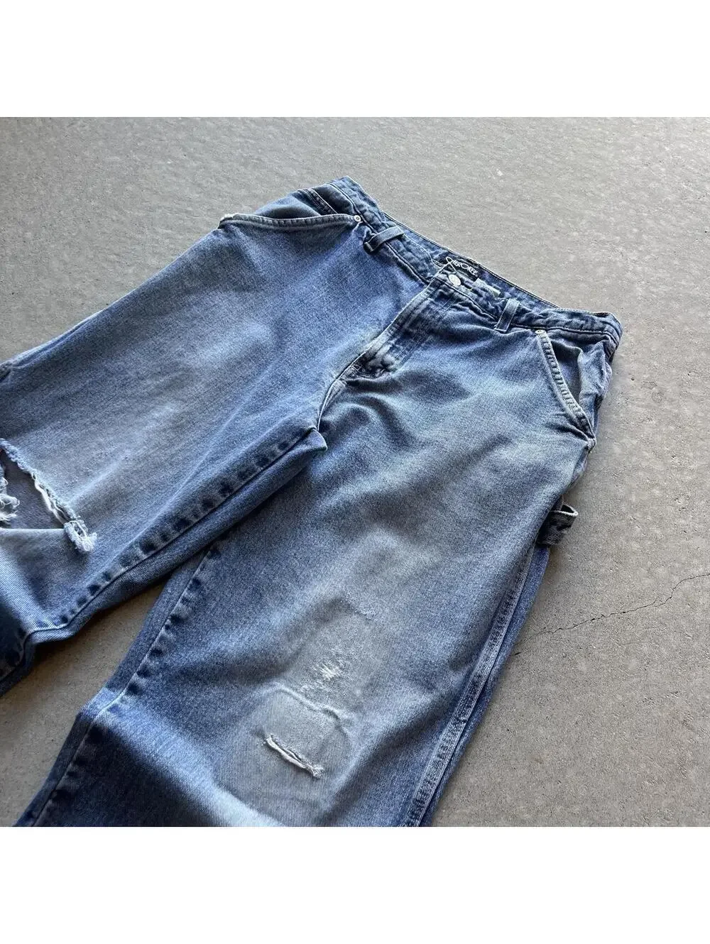 Vintage 90s Cherokee Distressed Light Wash Carpenter Jeans